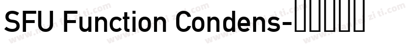 SFU Function Condens字体转换